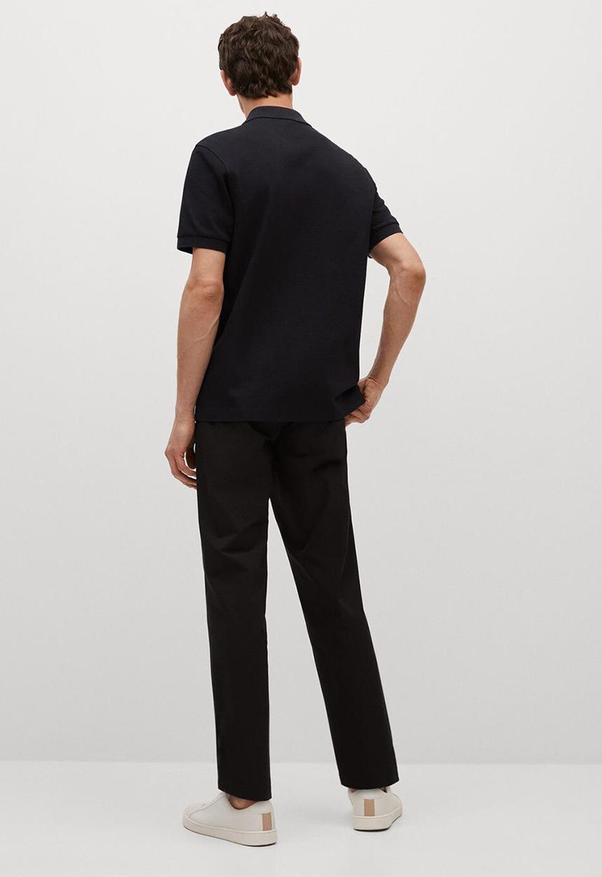 MANGO - Polo shirt rea - black