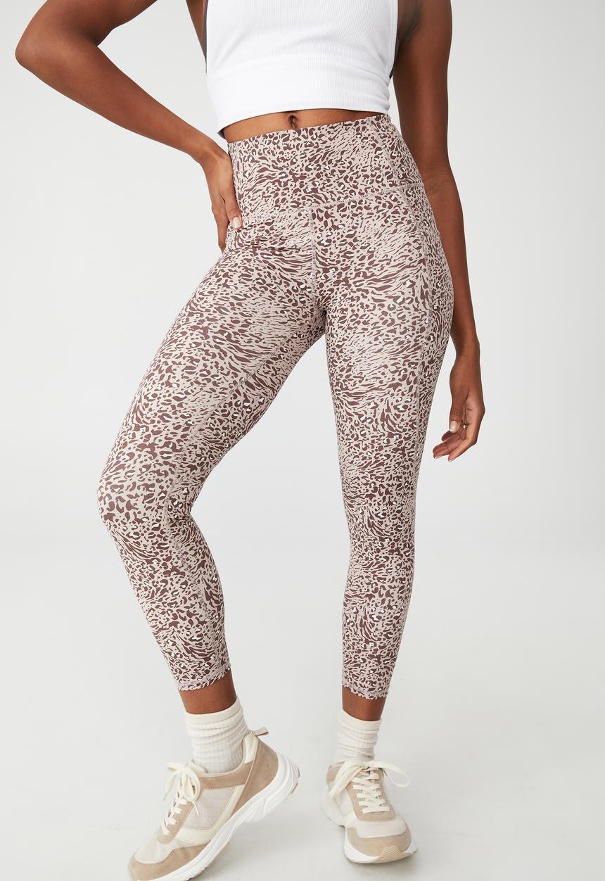 Cotton On - Ultimate booty 7/8 tight - loose leopard mushroom