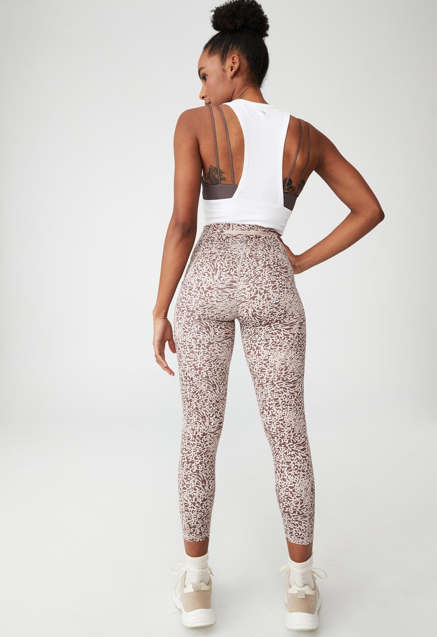 Cotton On - Ultimate booty 7/8 tight - loose leopard mushroom