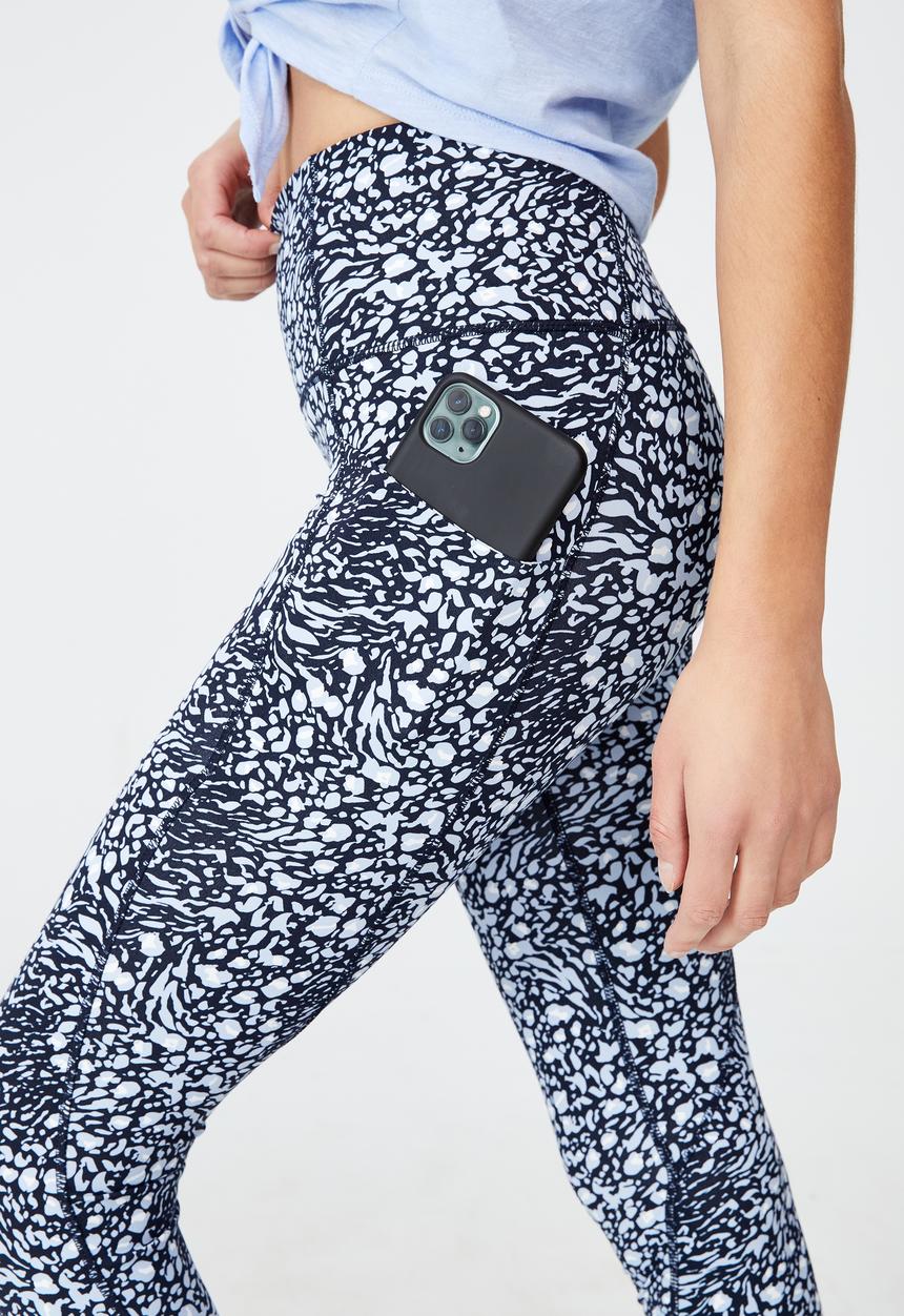 Cotton On - Ultimate booty 7/8 tight - loose leopard navy