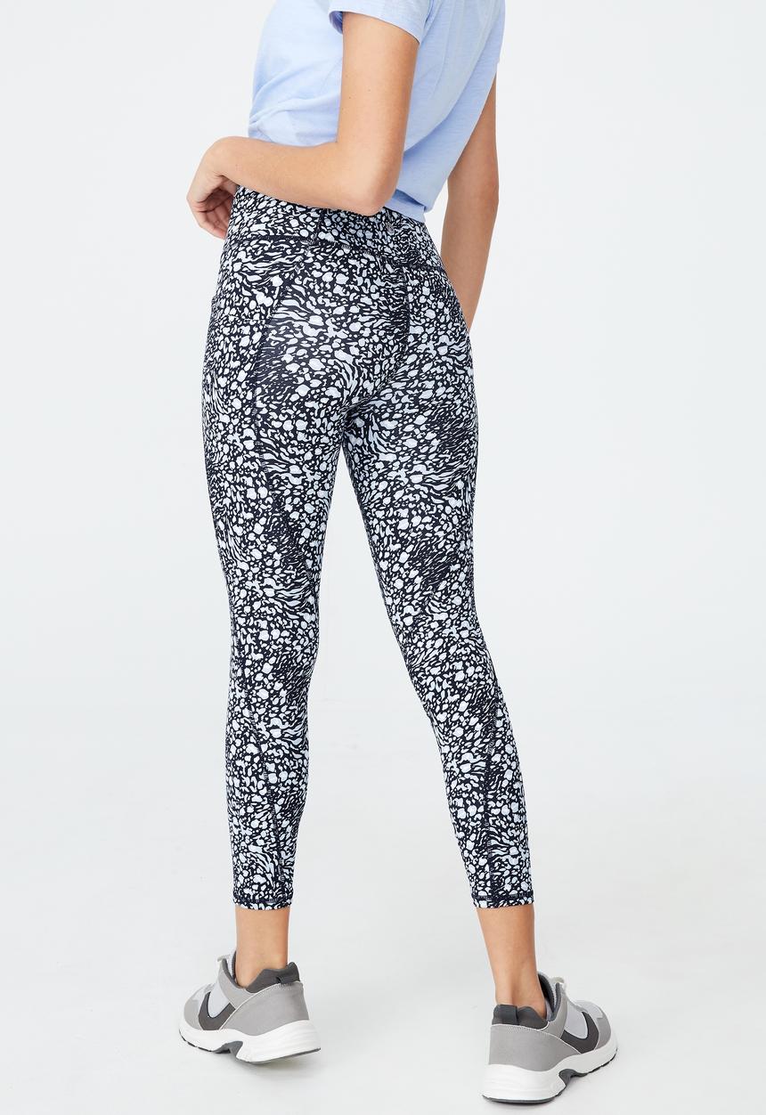 Cotton On - Ultimate booty 7/8 tight - loose leopard navy