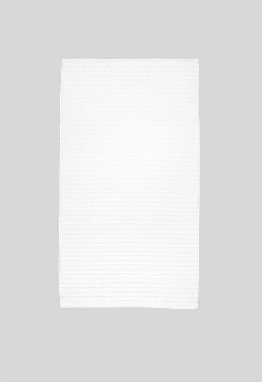 Sixth Floor - Ribbed zero twist woven towel - white