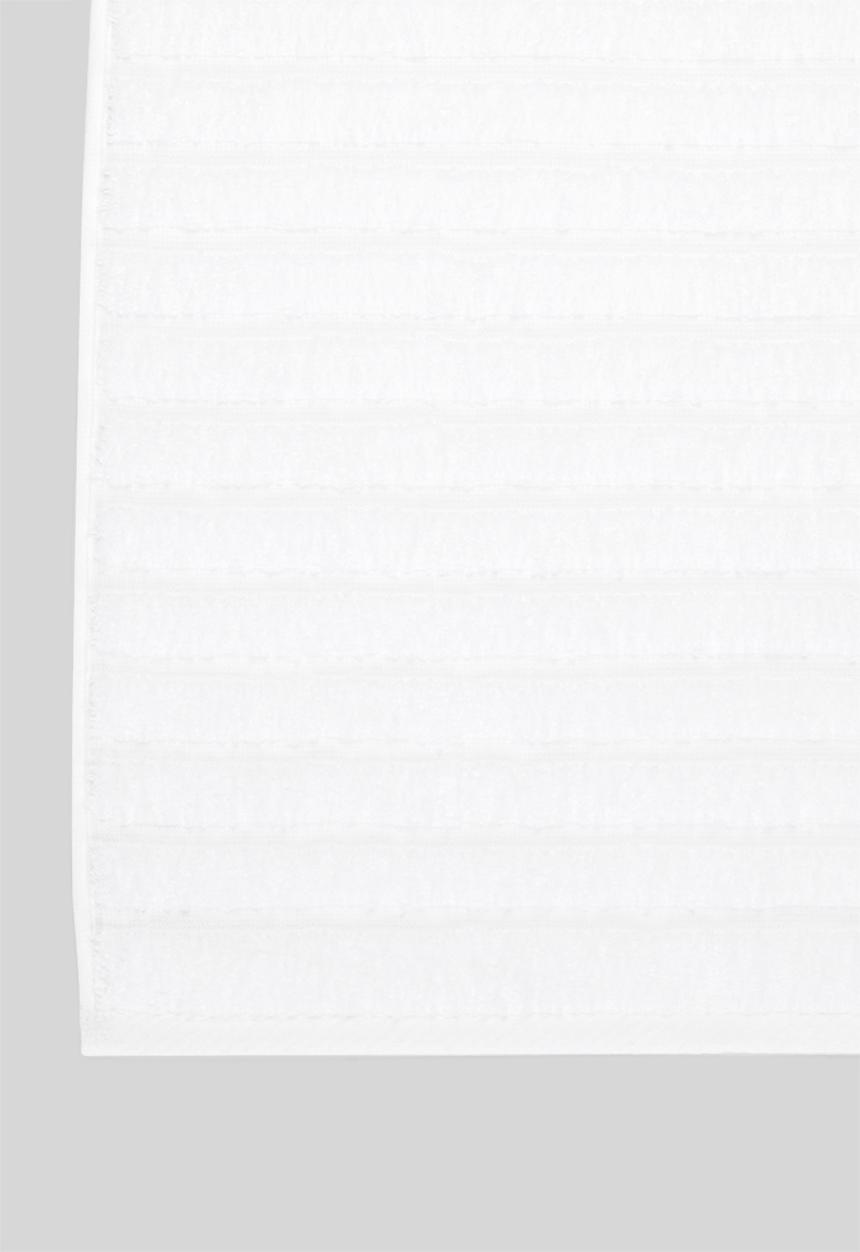 Sixth Floor - Ribbed zero twist woven towel - white