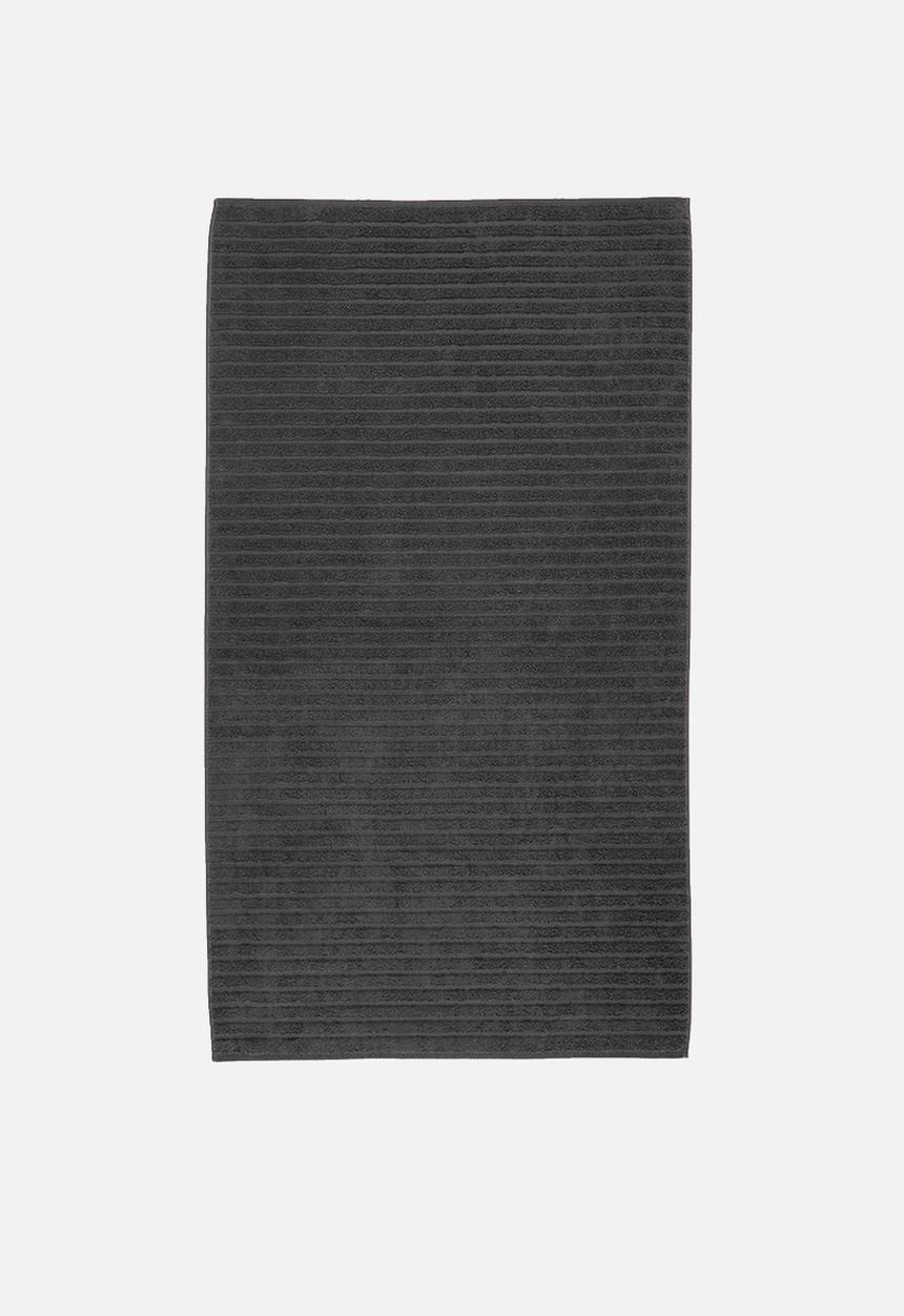 Sixth Floor - Ribbed zero twist woven towel - charcoal