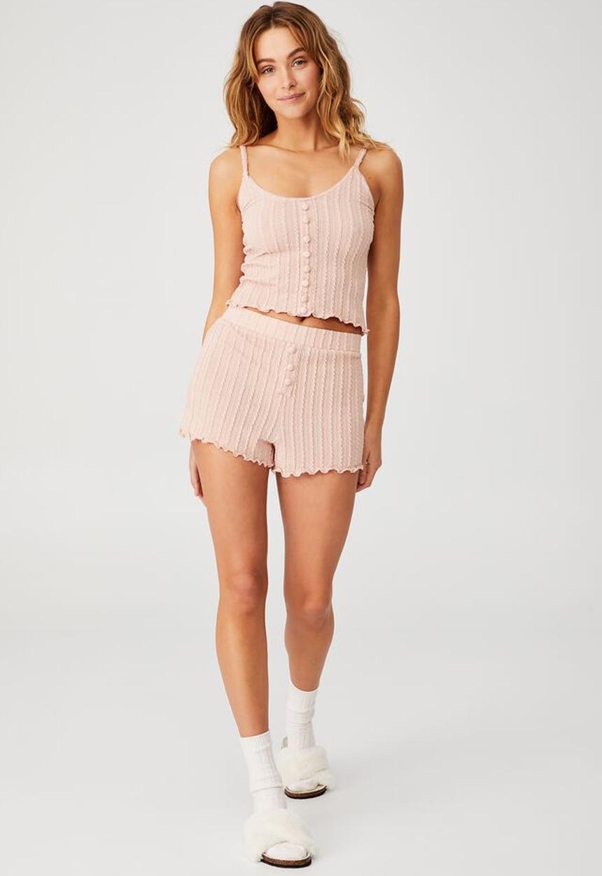 Cotton On - Knit bed tank - marshmallow pink
