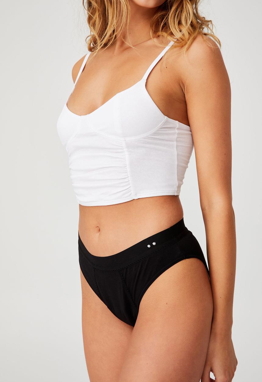 Cotton On - Cute. period. undies. bikini - black
