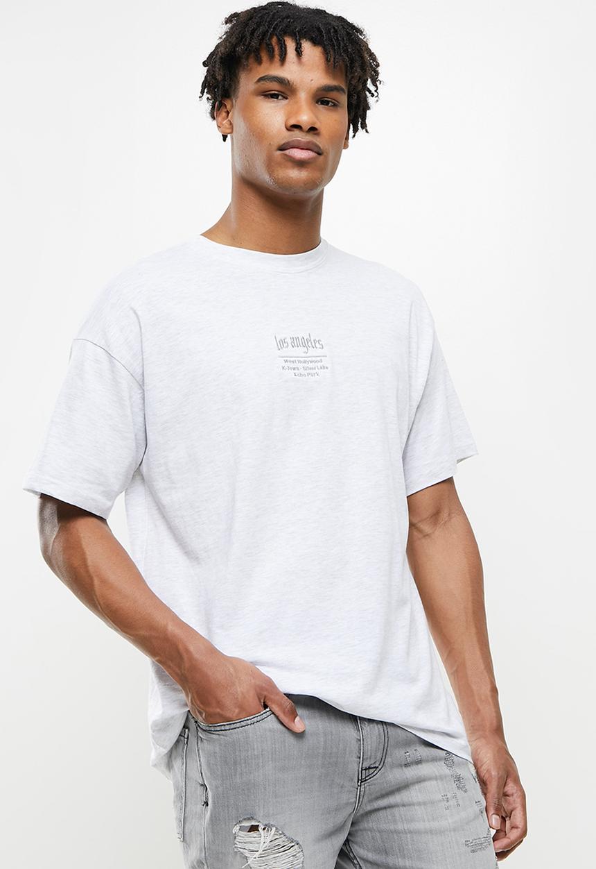 Factorie - Oversized graphic T-shirt - silver