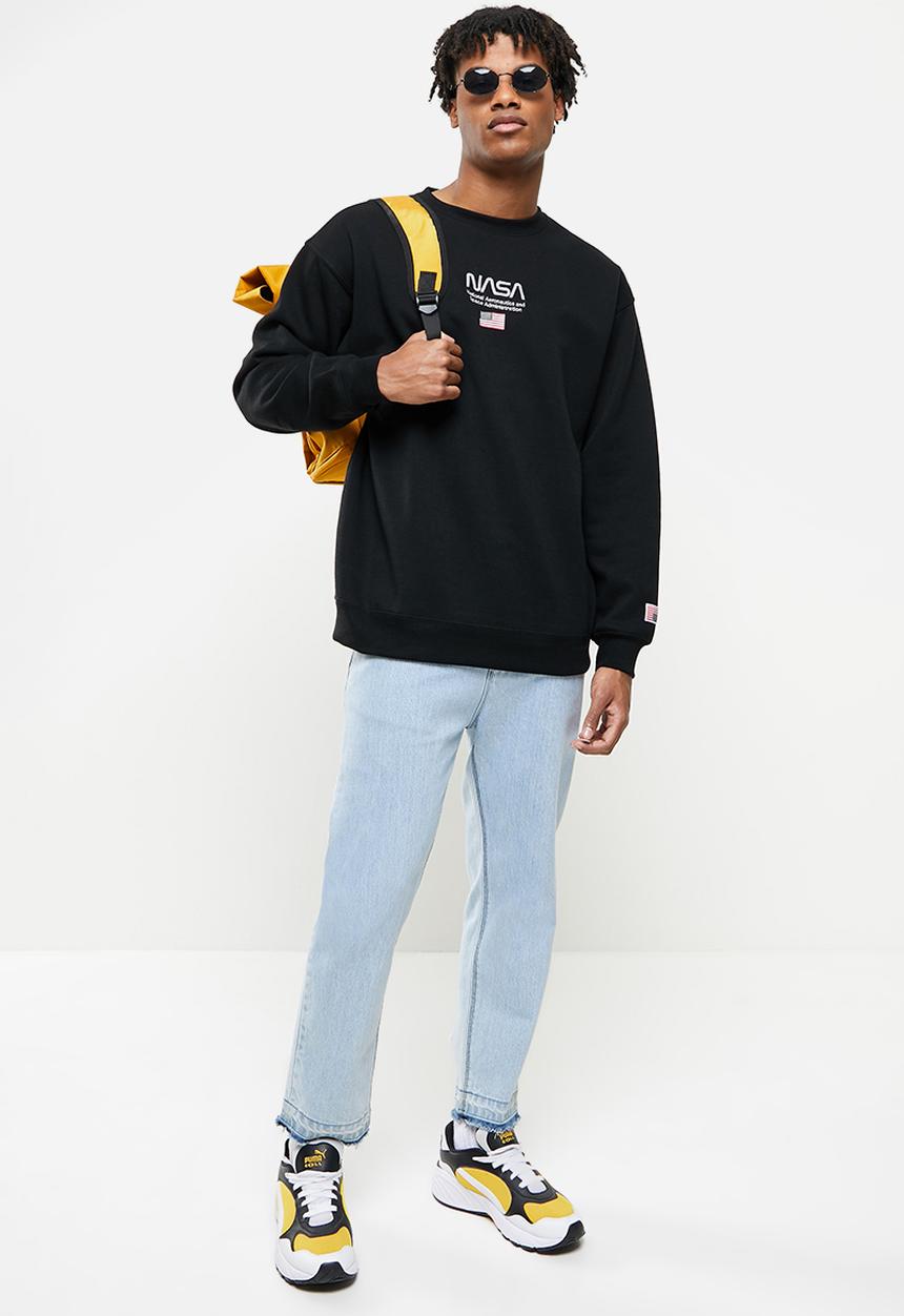 Factorie - Oversized nasa crew - black