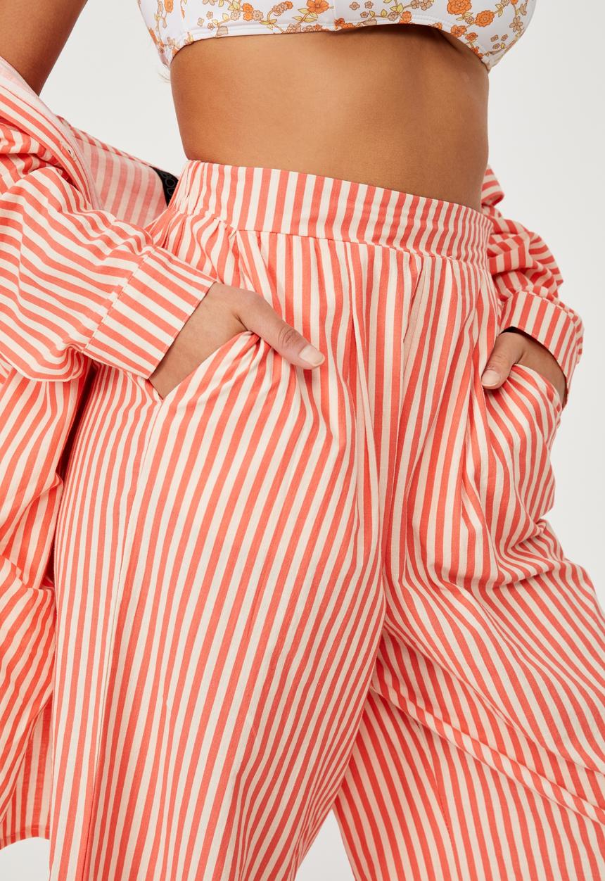 Cotton On - Palazzo beach pant - pomegranate