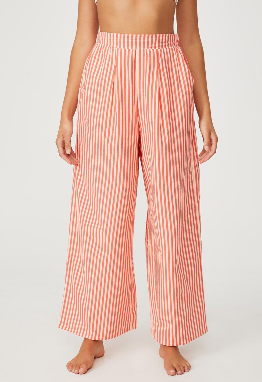 Cotton On - Palazzo beach pant - pomegranate