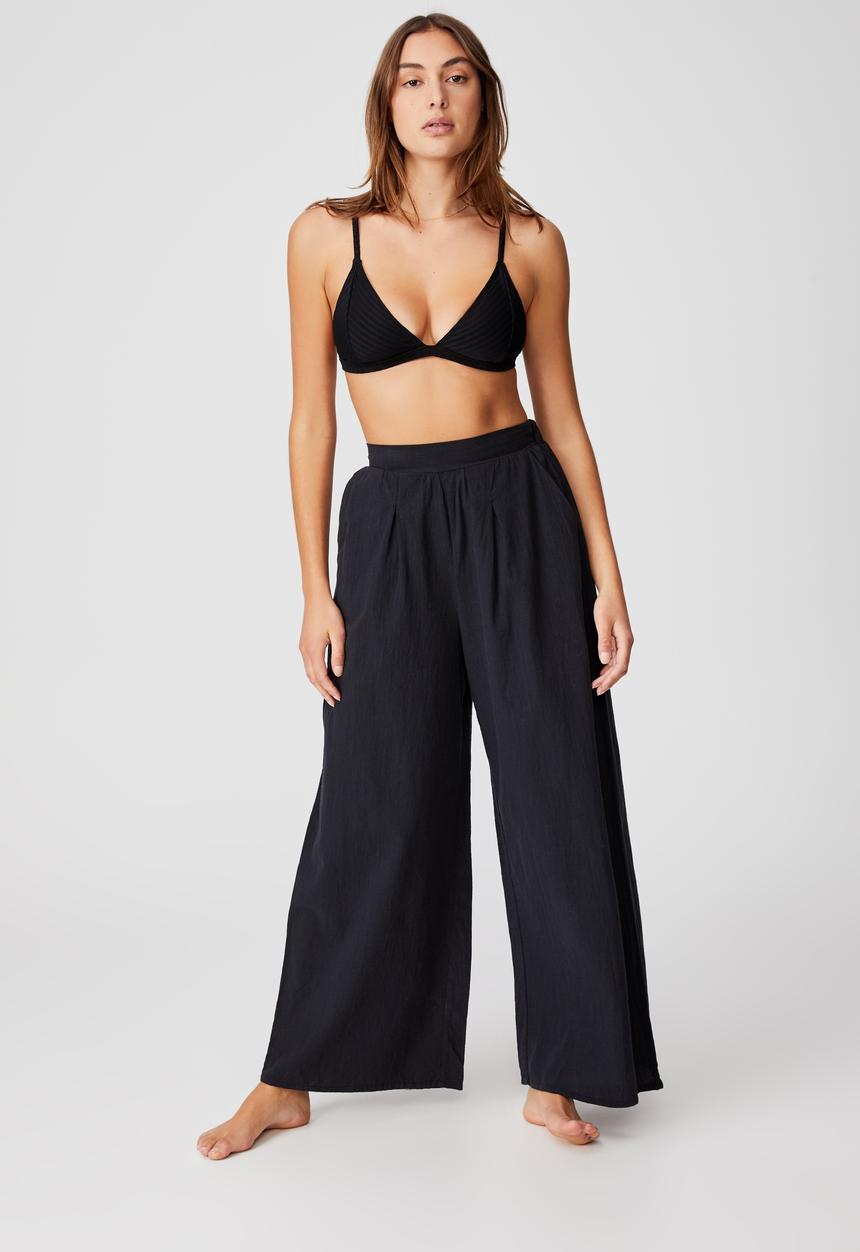 Cotton On - Palazzo beach pant - washed black