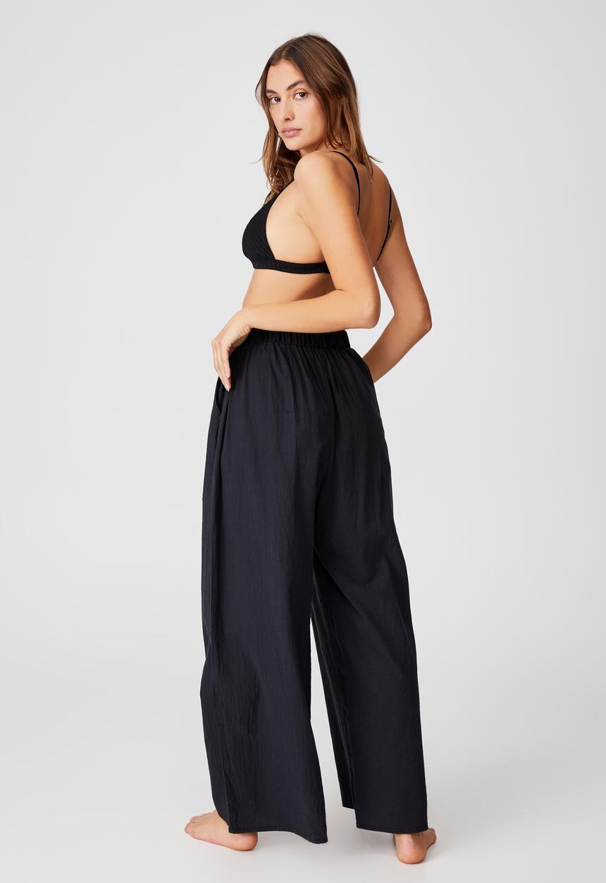 Cotton On - Palazzo beach pant - washed black