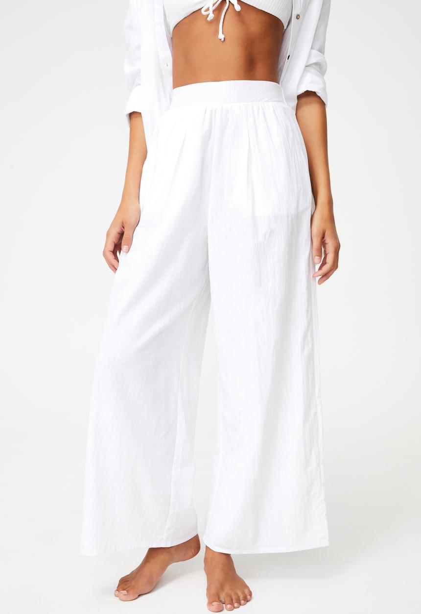 Cotton On - Palazzo beach pant - white