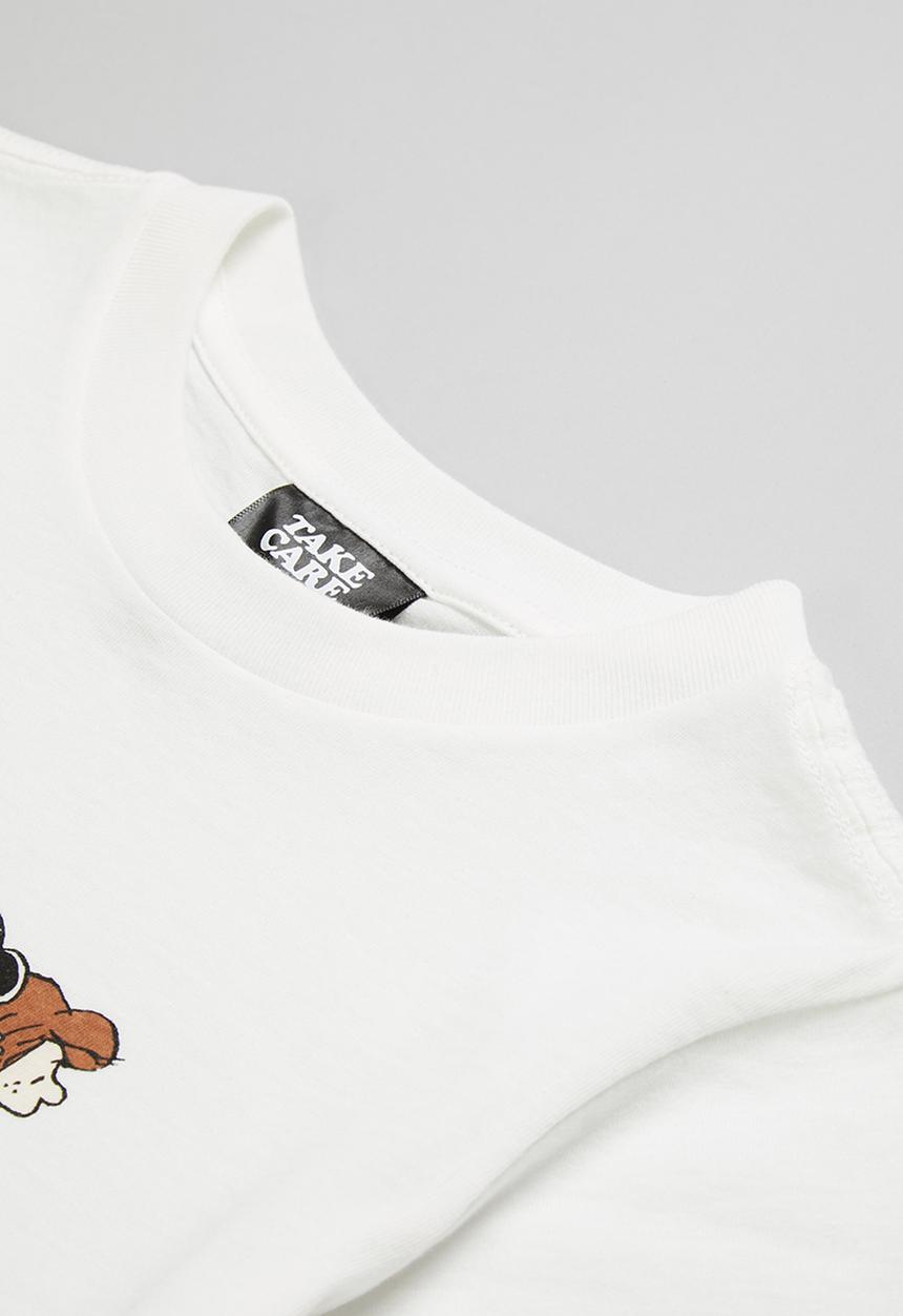 Cotton On - Co-lab short sleeve tee - lcn pea retro white