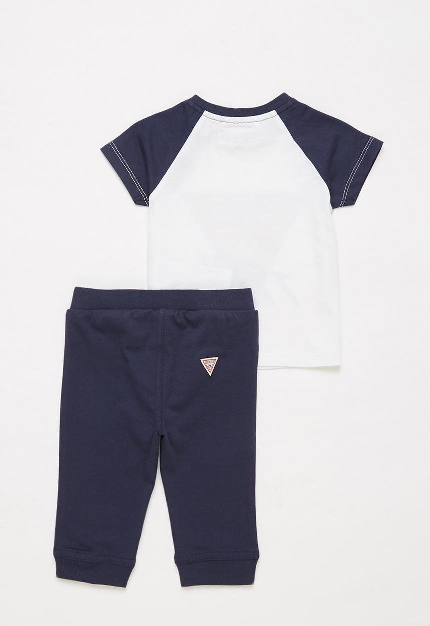 GUESS - Short sleeve t-shirt  & denim pants - white & navy 