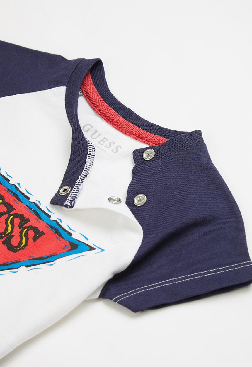 GUESS - Short sleeve t-shirt  & denim pants - white & navy 