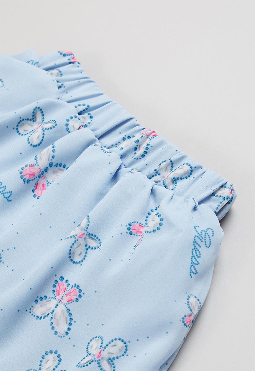 GUESS - T-shirt & butterfly skirt set - white & blue
