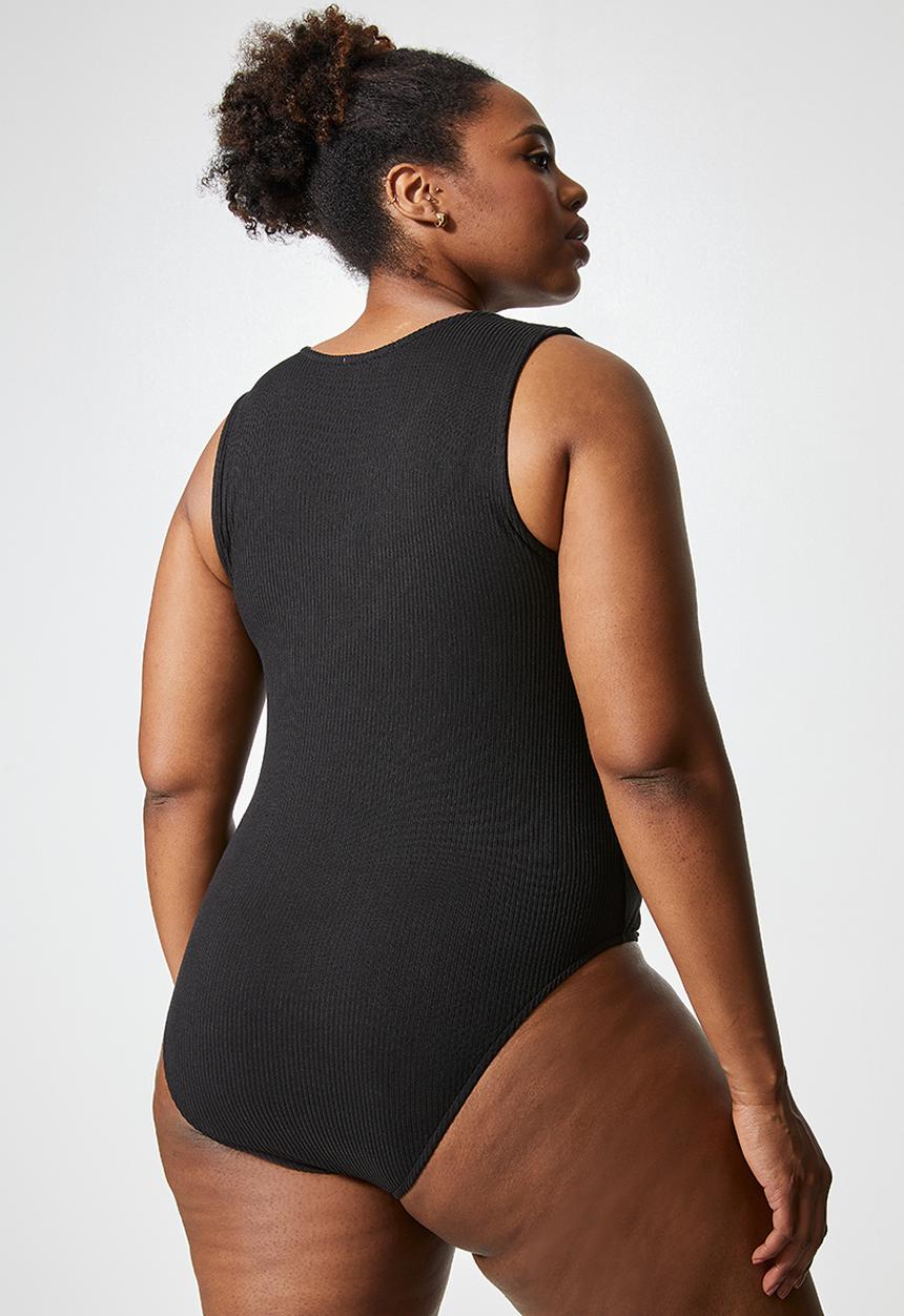 Superbalist - 2 pack cutaway bodysuit - black & white 