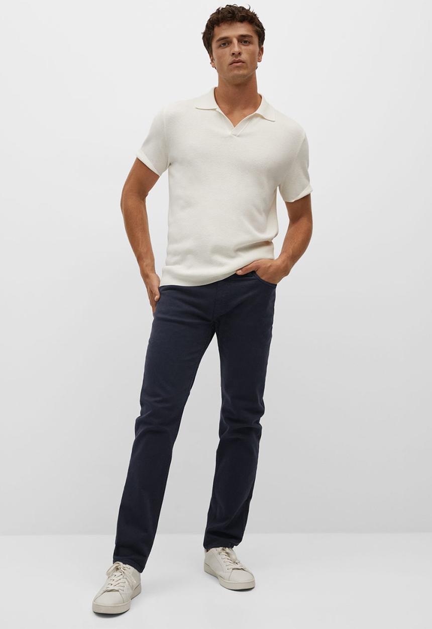 MANGO - Trousers ibiza - navy