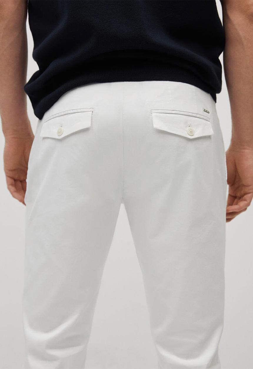 MANGO - Trousers prato - white