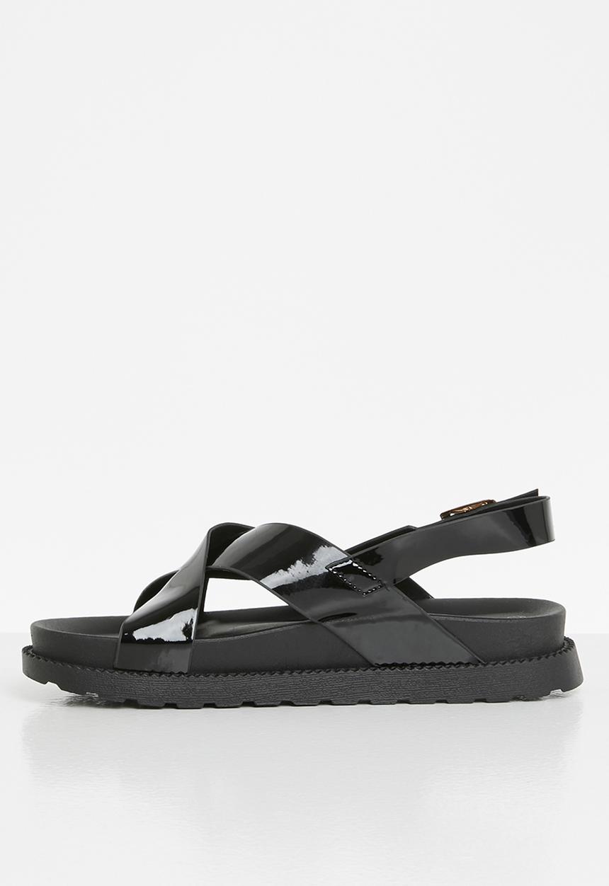 Jada - Cross strap chunky sandal - black