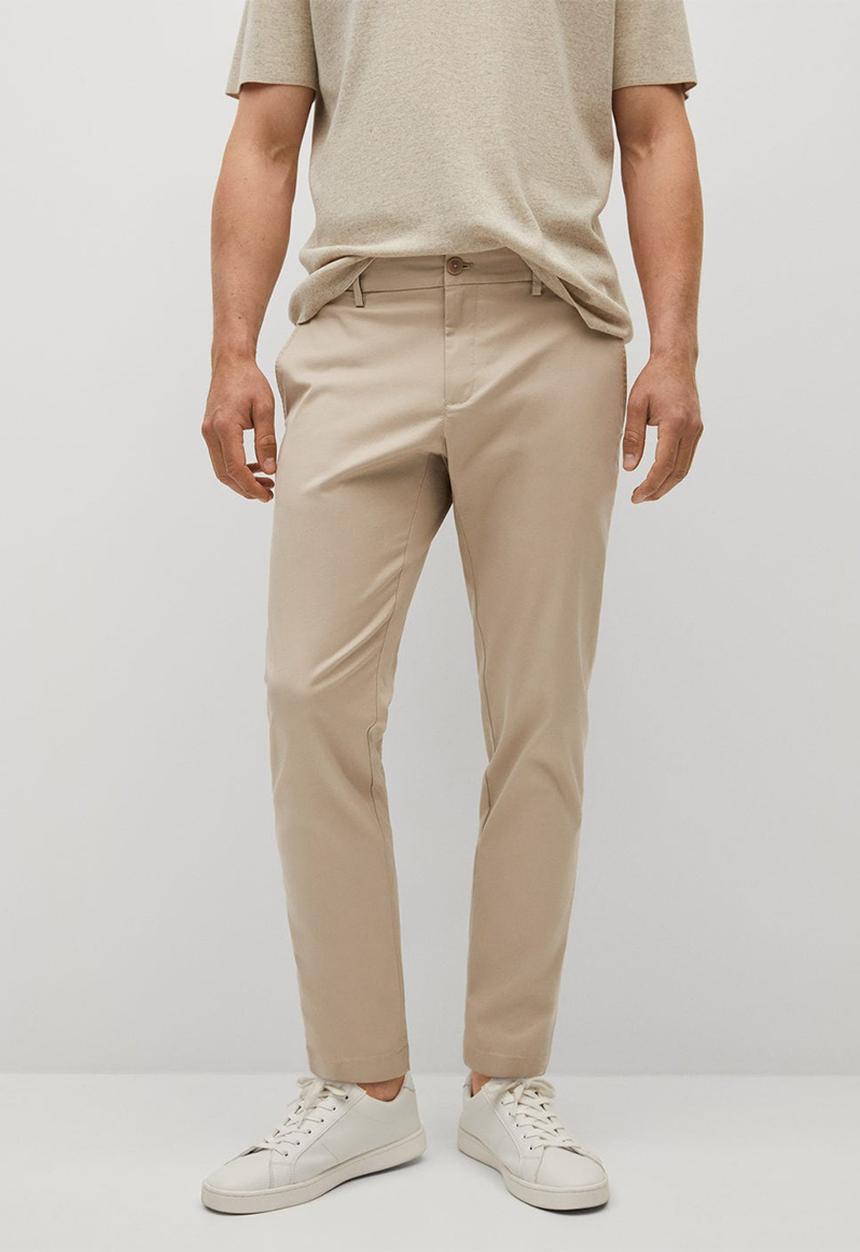 MANGO - Trousers prato - light beige
