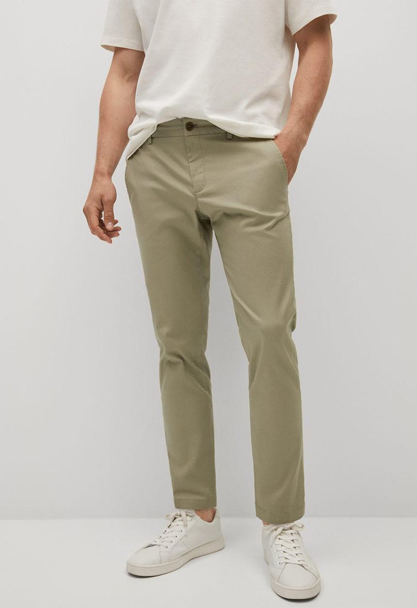 MANGO - Trousers prato - beige