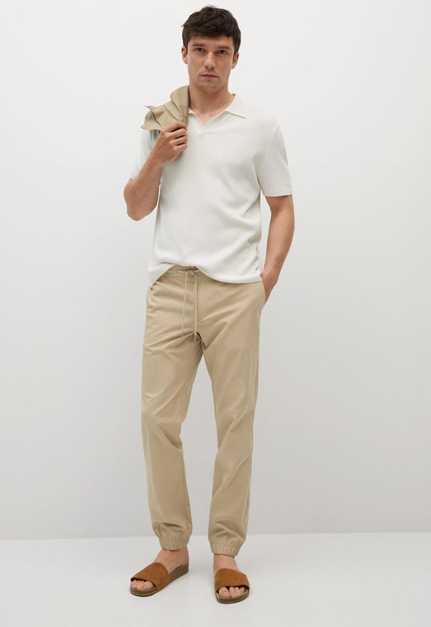 MANGO - Trousers roma - light beige