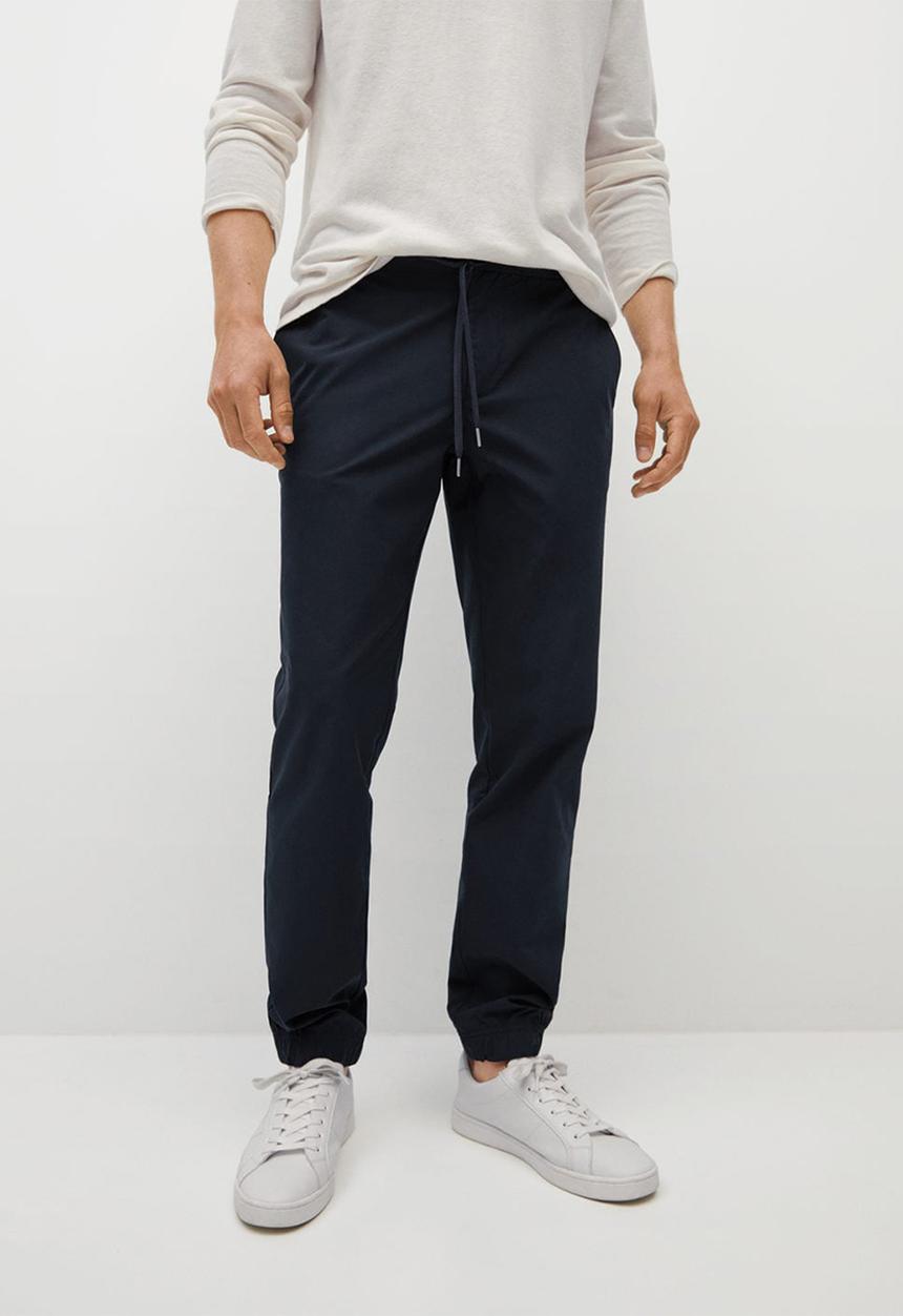 MANGO - Trousers roma - navy
