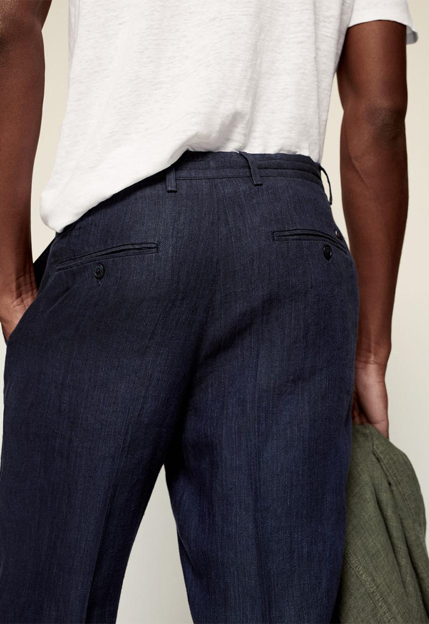 MANGO - Trousers octopus  - navy