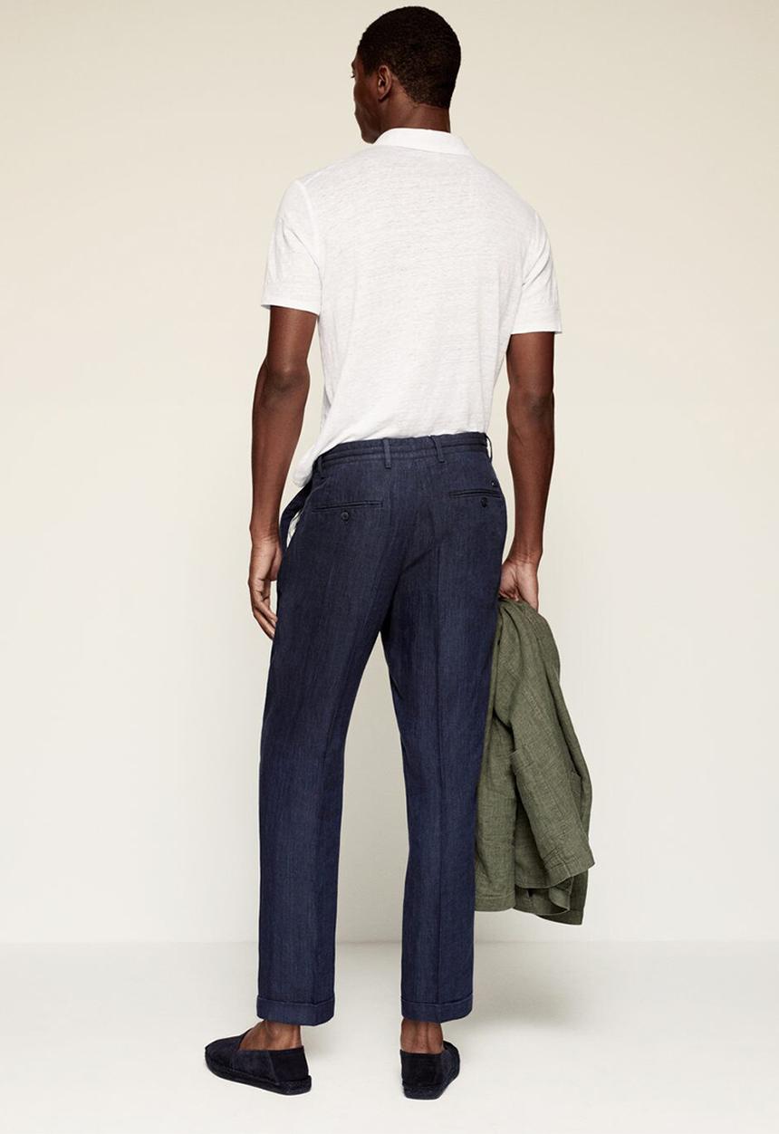 MANGO - Trousers octopus  - navy