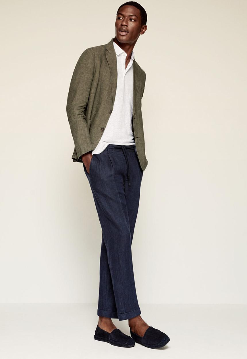 MANGO - Trousers octopus  - navy