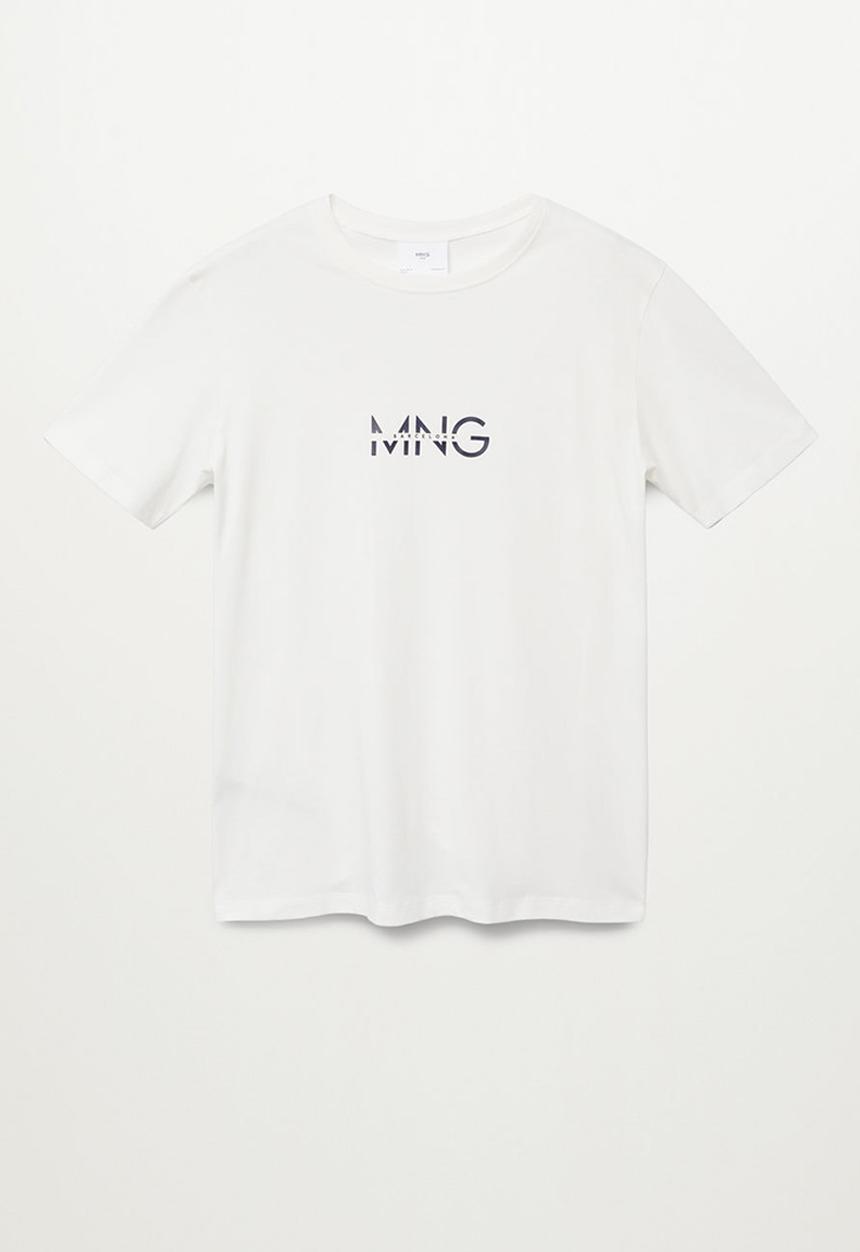 MANGO - T-shirt logohe-h - white