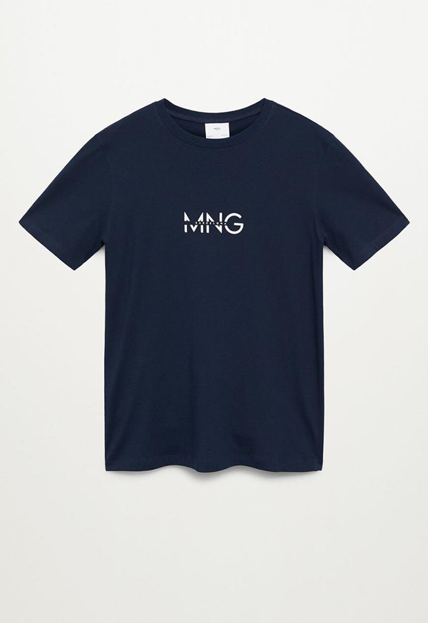 MANGO - T-shirt logohe-h - navy