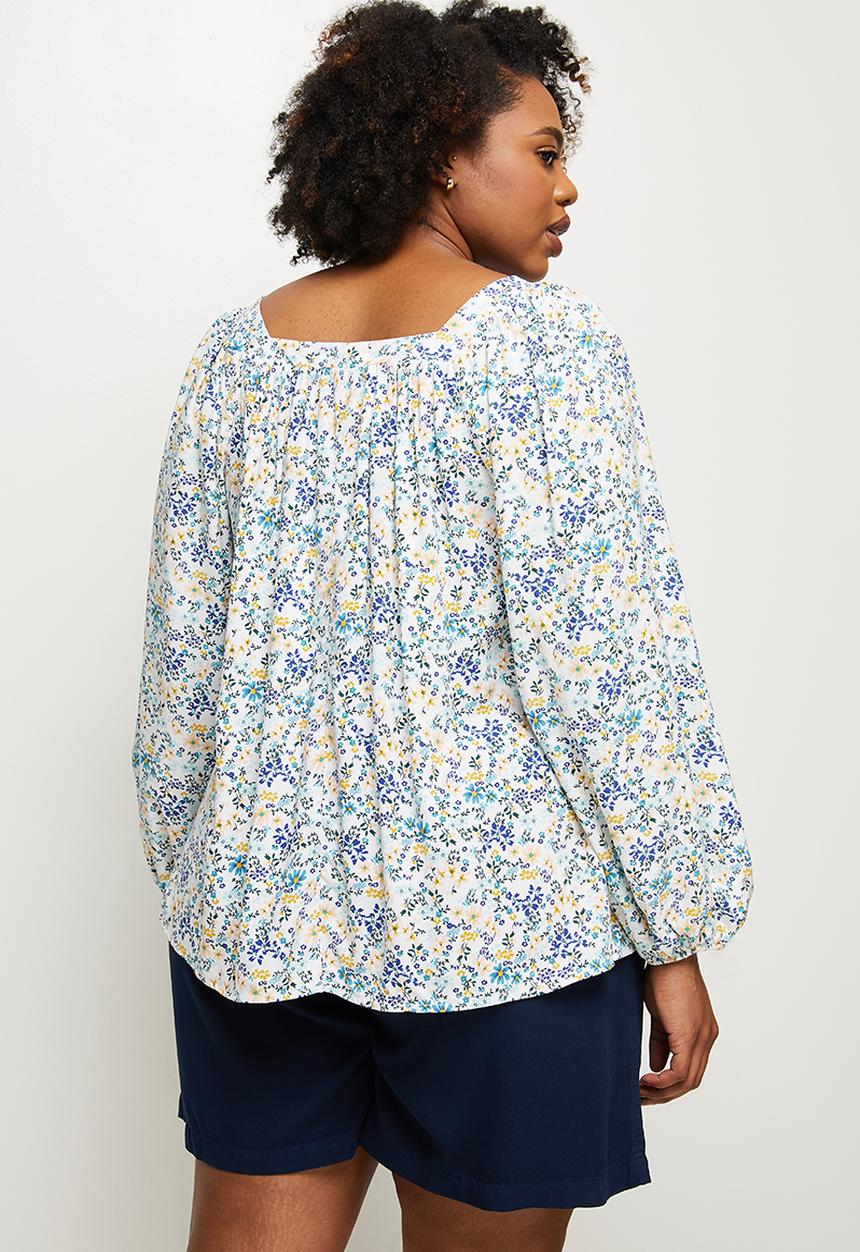 edit Plus - Squareneck shell - white