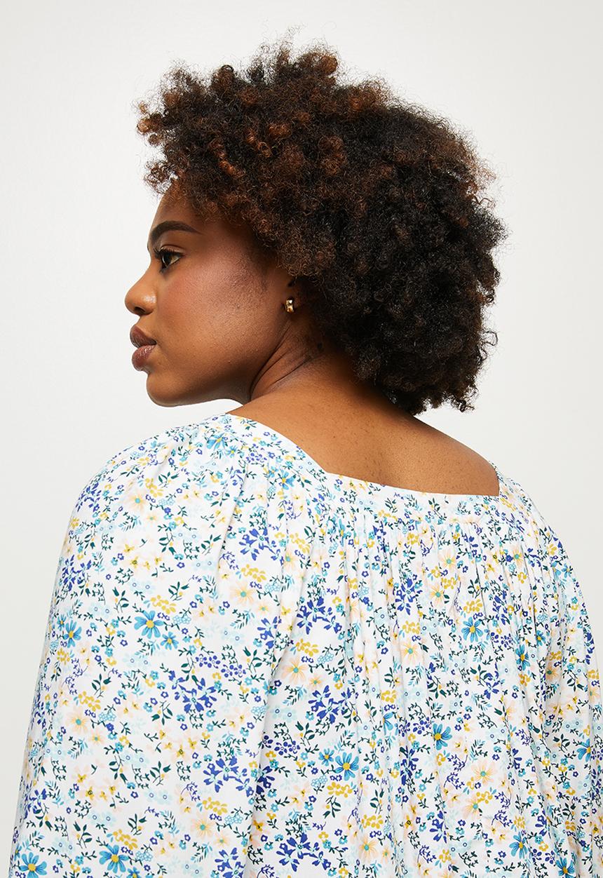 edit Plus - Squareneck shell - white
