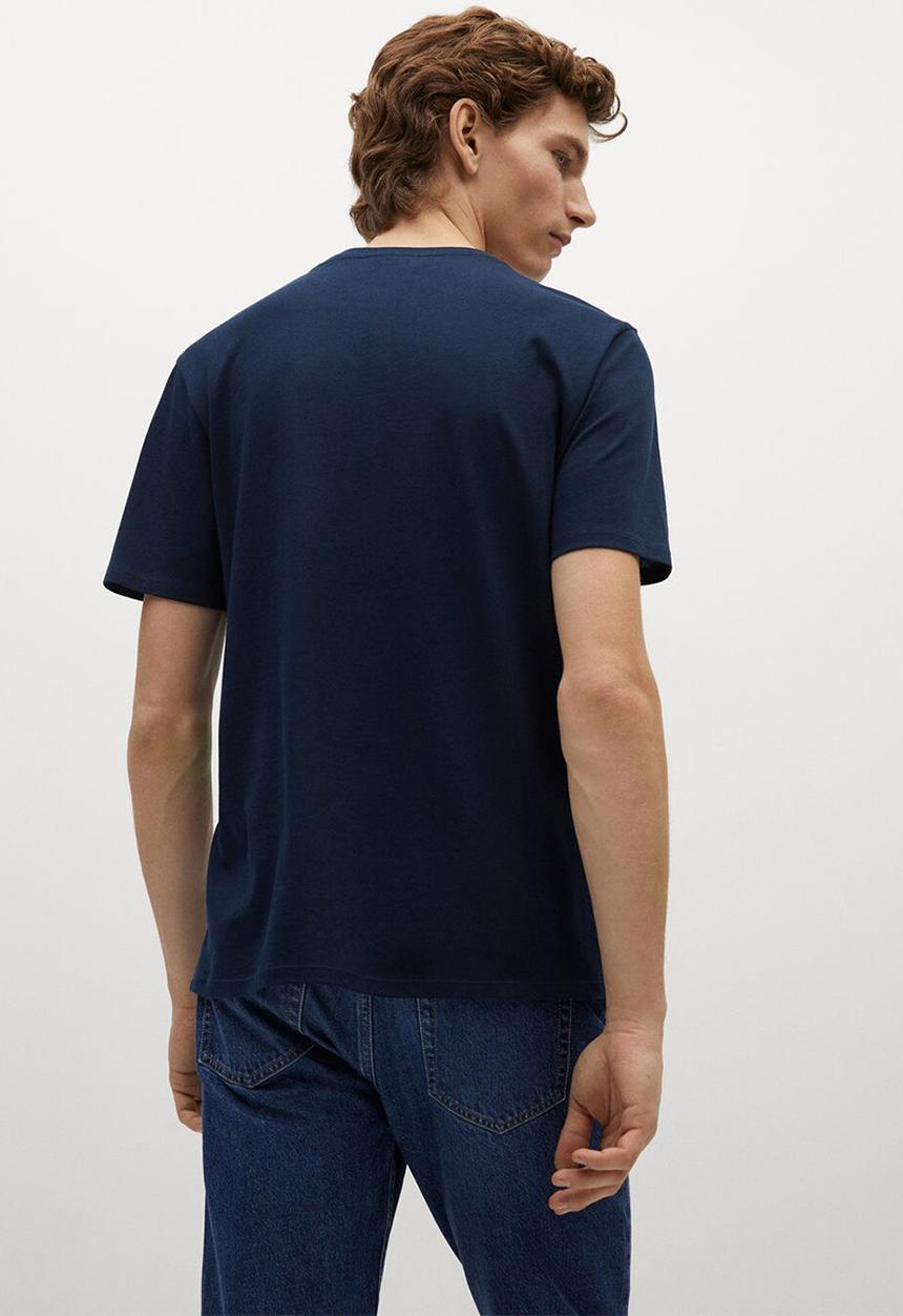 MANGO - T-shirt logopok-h- navy