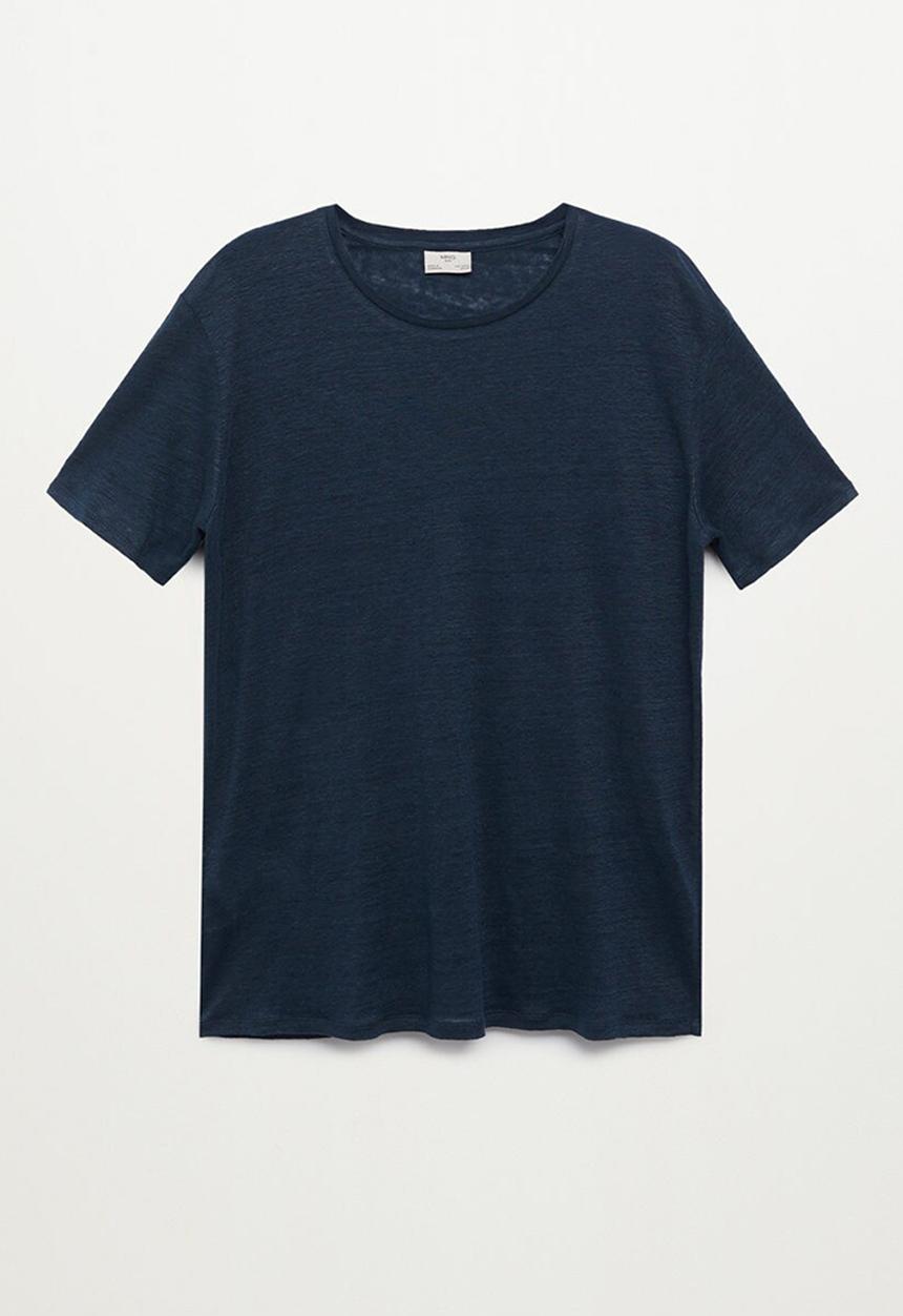 MANGO - T-shirt liman - navy