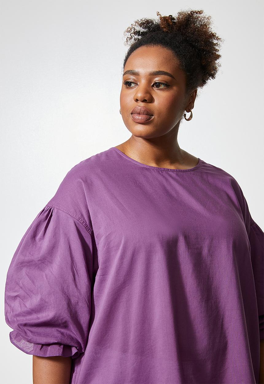 Superbalist - Hi-low cotton shell top - grape