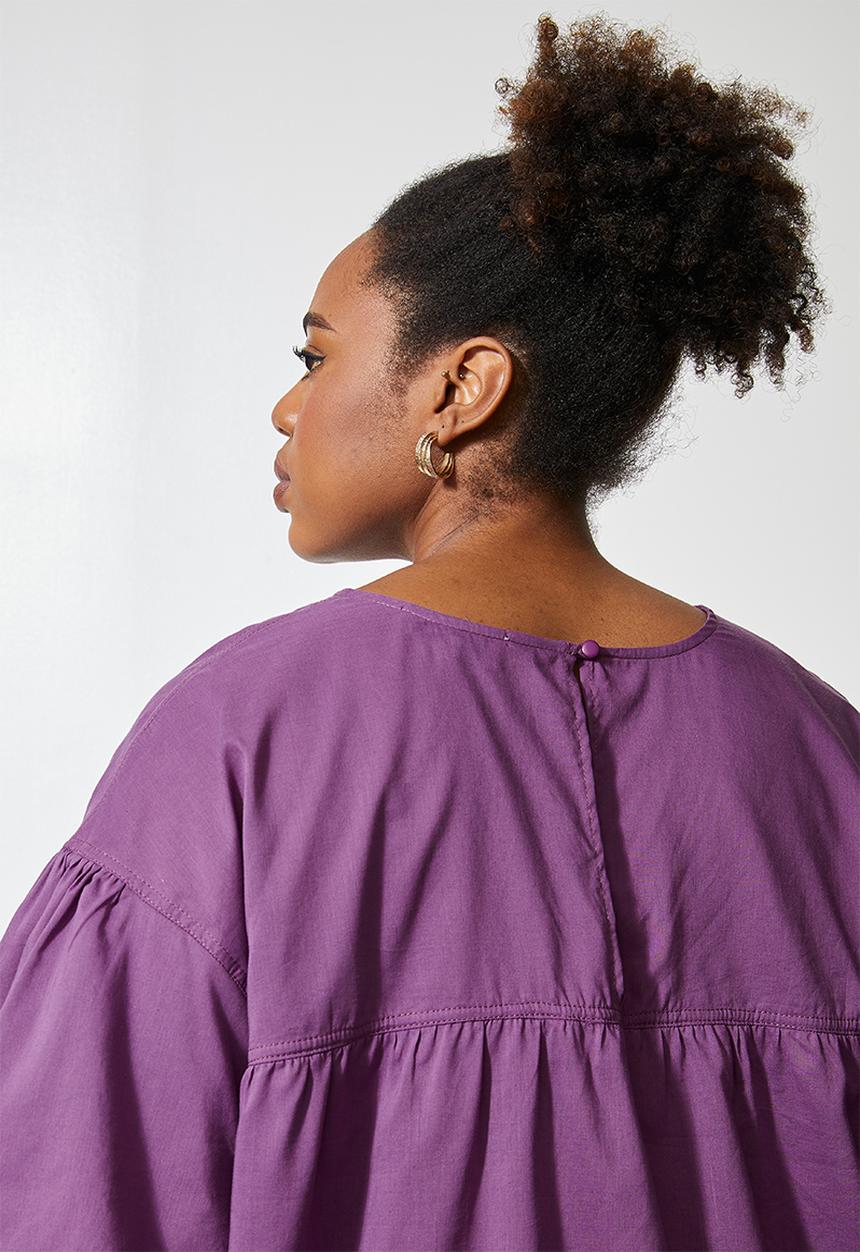 Superbalist - Hi-low cotton shell top - grape