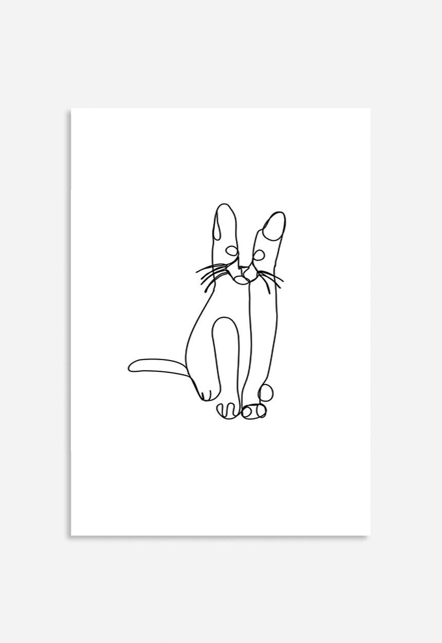 Elsje Designs - Kiddies line art - cat