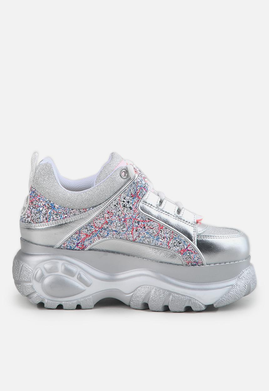 BUFFALO® London - 1339-14 2.0 calf leather / glitter - silver & pink