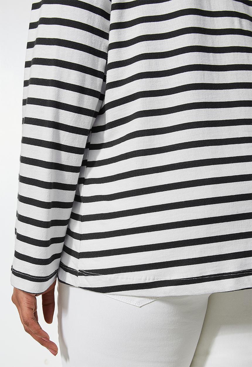 Superbalist - Easy fit striped tee - black & white