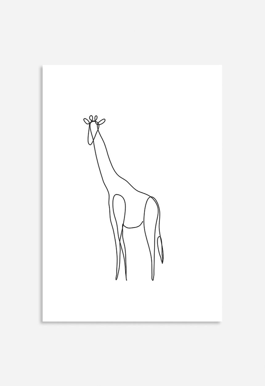 Elsje Designs - Kiddies line art - giraffe