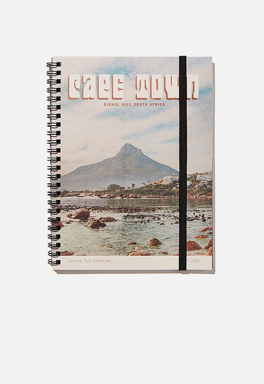 Typo - A5 spinout notebook recycled - rg saf travel poster