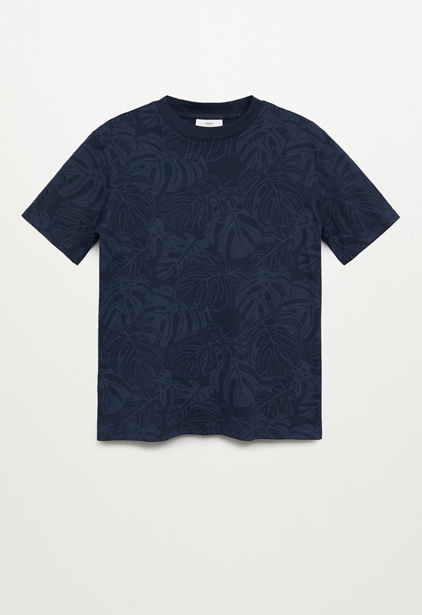MANGO - T-shirt bejac-h - navy