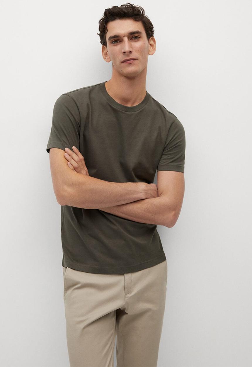 MANGO - T-shirt cherlop - beige