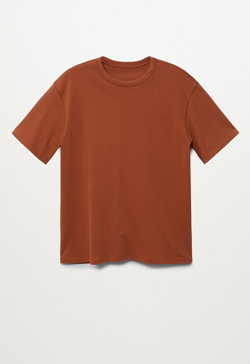 MANGO - T-shirt anouk - rust