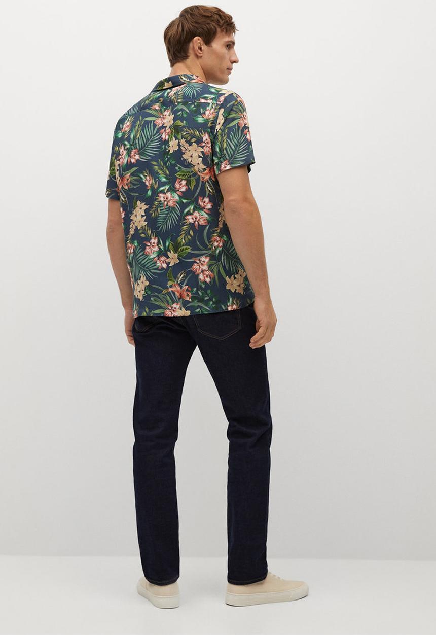 MANGO - Shirt tropic-h - navy