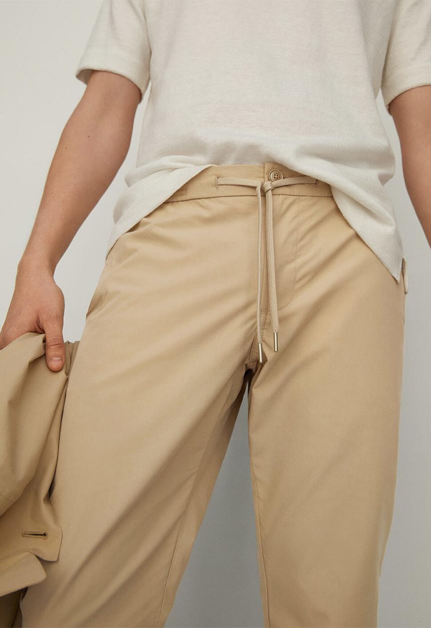 MANGO - Trousers roma - light beige